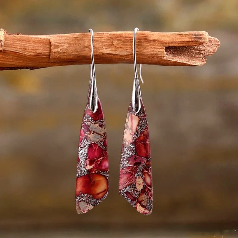 Boucles d'oreilles Régalite Rouge Antique