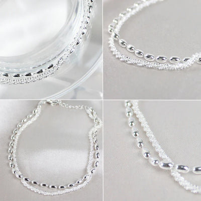 Double Bracelet en Argent Pure - Goldarry™