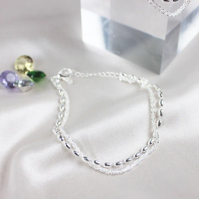 Double Bracelet en Argent Pure - Goldarry™