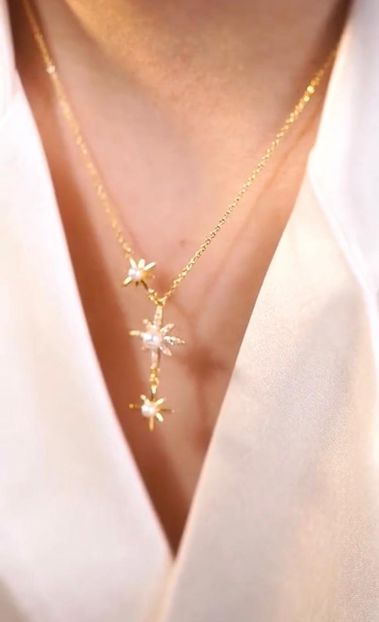 Collier étoiles & perles Goldarry™