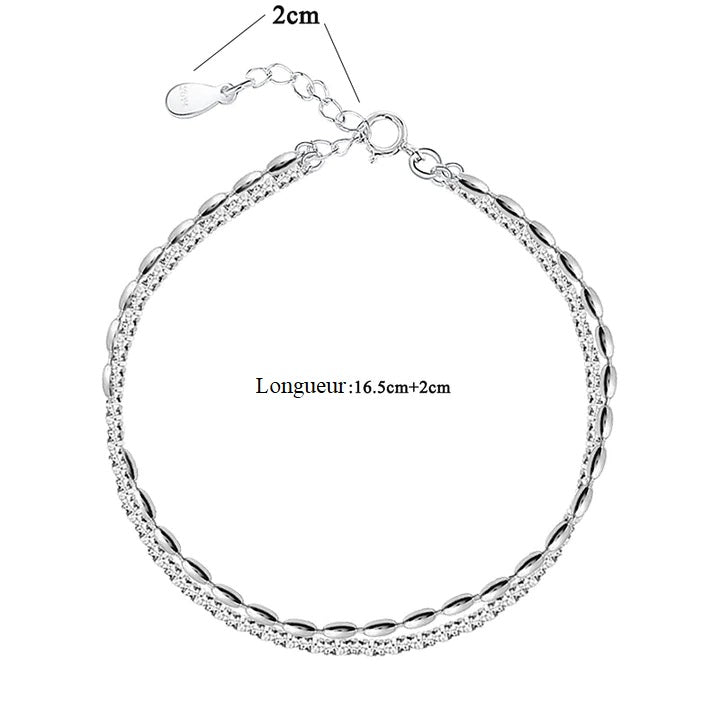 Double Bracelet en Argent Pure - Goldarry™