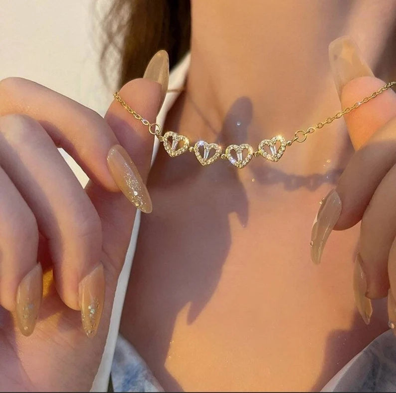 ❤️Collier en forme de cœur à quatre feuilles !❤️